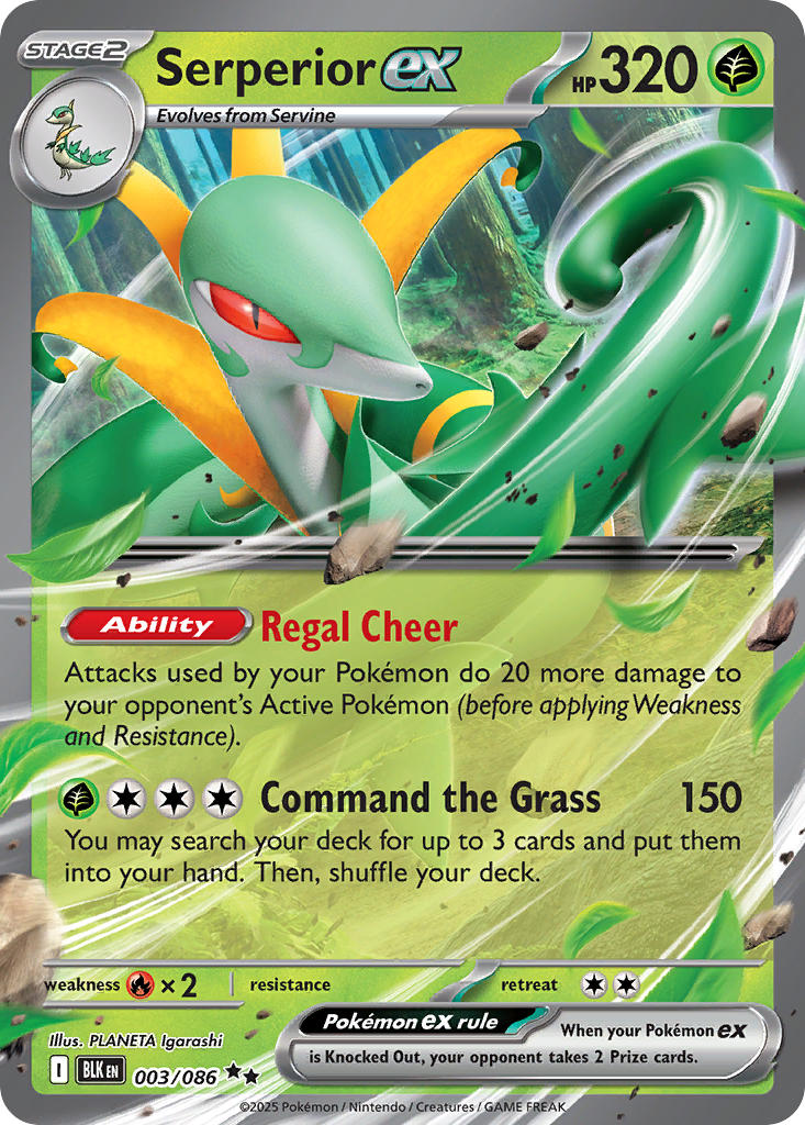 Serperior ex⁣ - Black Bolt⁣ (Double Rare)⁣ [003] English / Near Mint / Normal