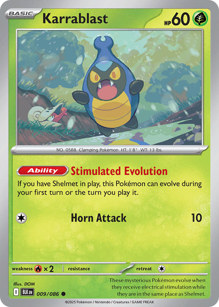 Karrablast⁣ - Black Bolt⁣ (Common)⁣ [009] English / Near Mint / Reverse-Holo Normal