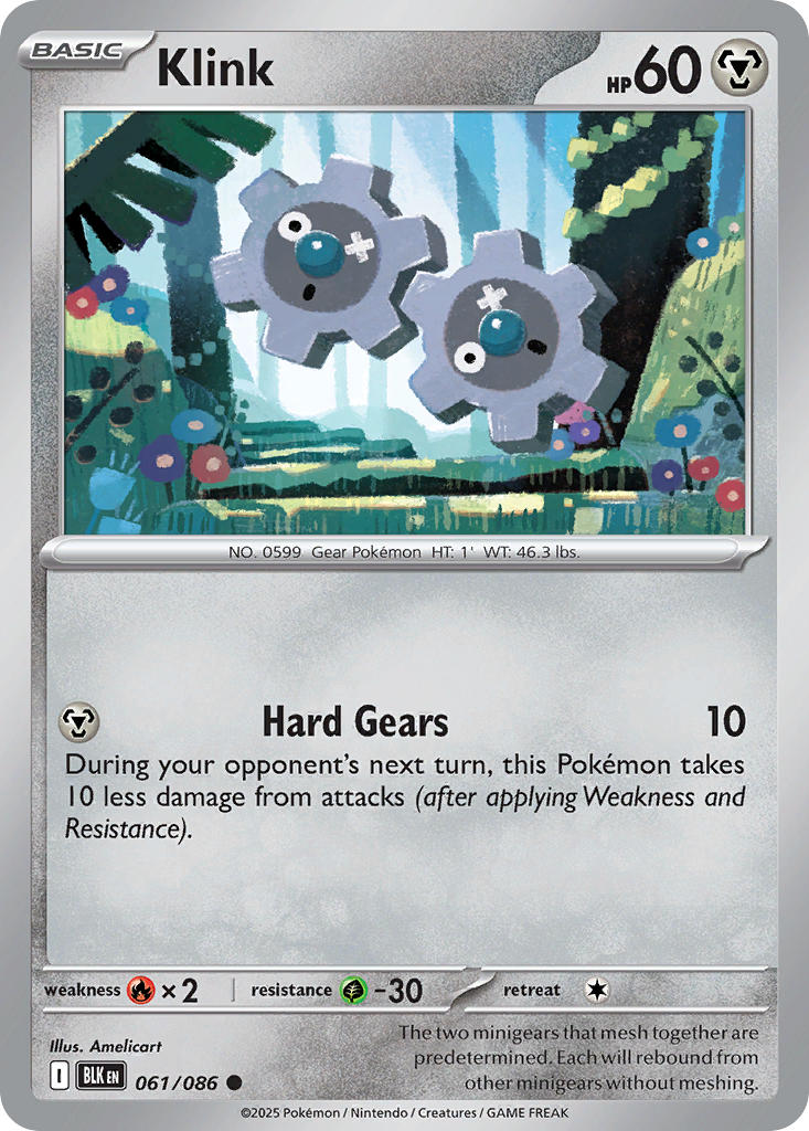 Klink⁣ - Black Bolt⁣ (Common)⁣ [061] English / Near Mint / Reverse-Holo Normal