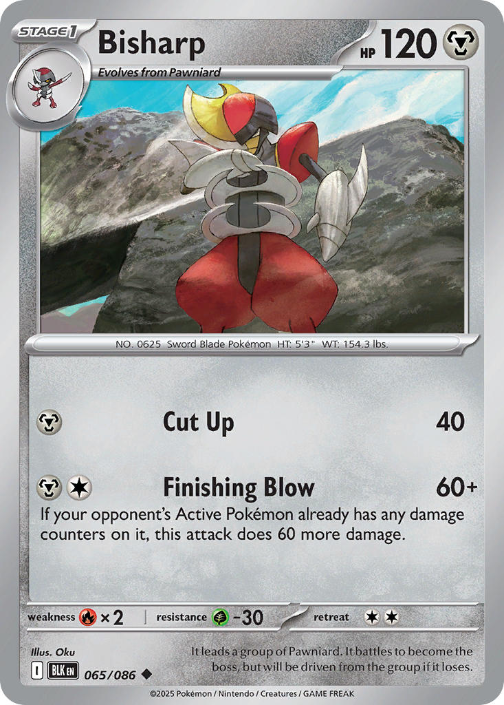 Bisharp⁣ - Black Bolt⁣ (Uncommon)⁣ [065] English / Near Mint / Normal