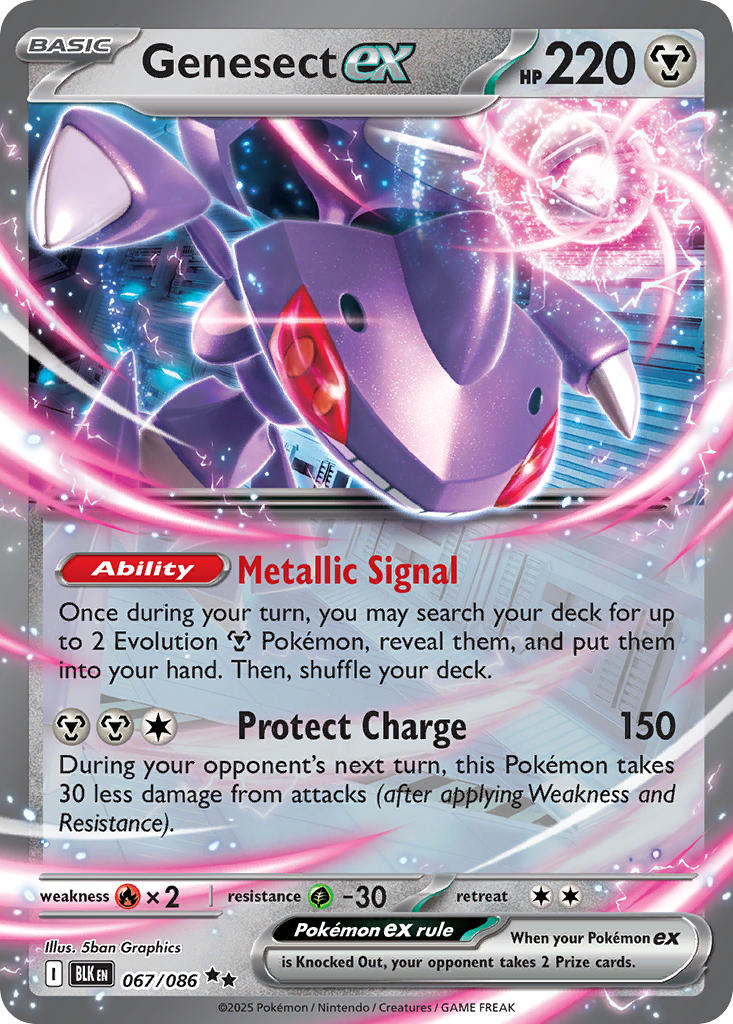 Genesect ex⁣ - Black Bolt⁣ (Double Rare)⁣ [067] English / Near Mint / Normal