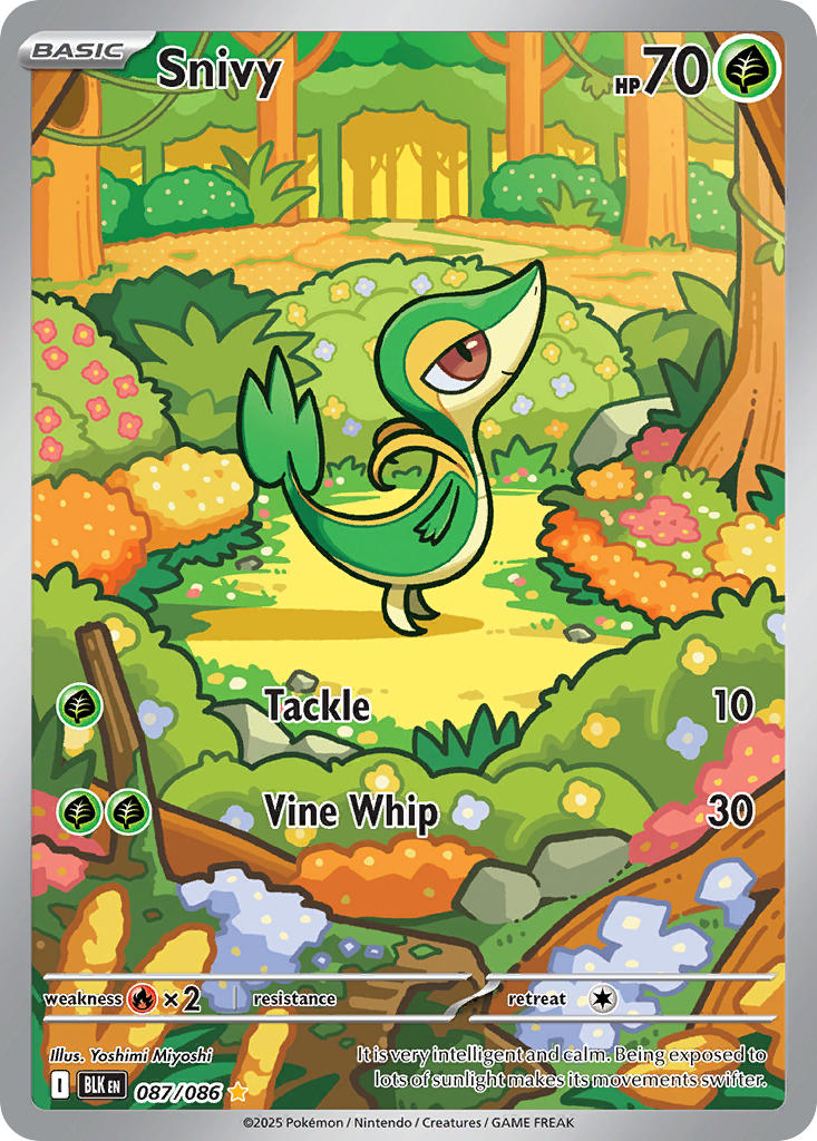 Snivy⁣ - Black Bolt⁣ (Illustration Rare)⁣ [087] English / Near Mint / Normal