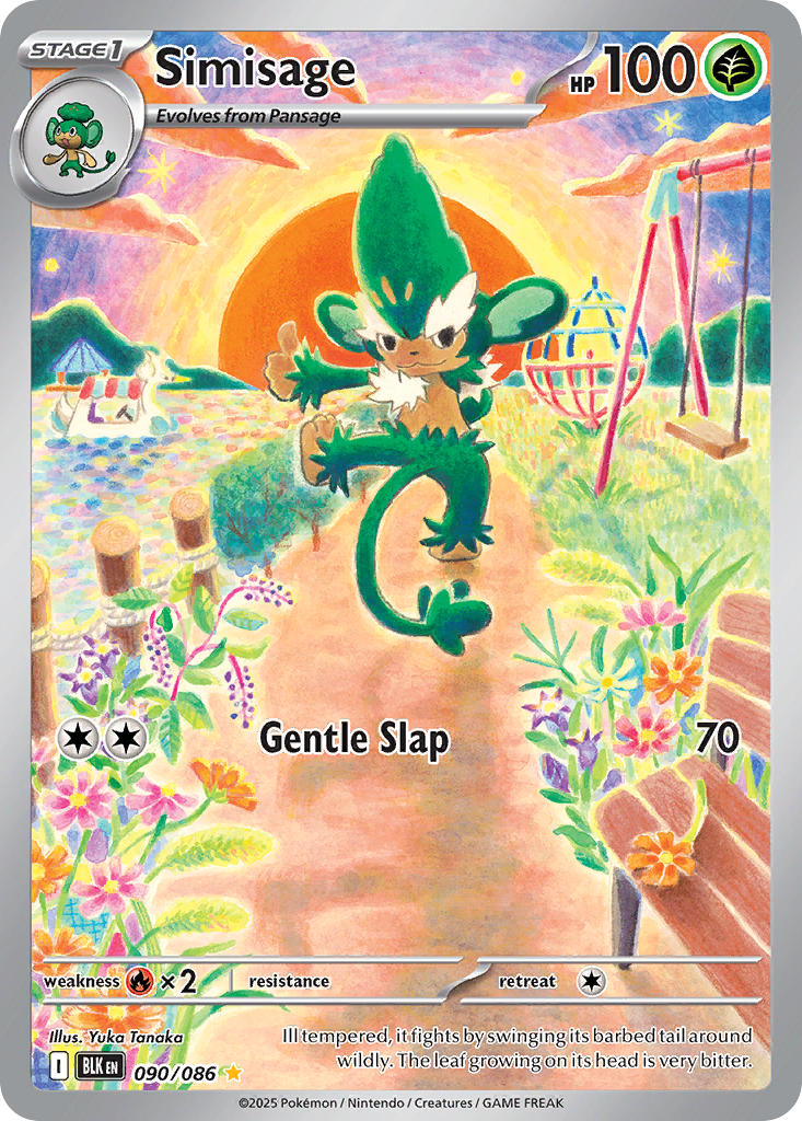 Simisage⁣ - Black Bolt⁣ (Illustration Rare)⁣ [090] English / Near Mint / Normal