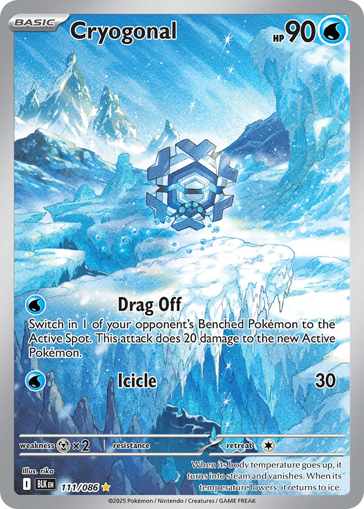 Cryogonal⁣ - Black Bolt⁣ (Illustration Rare)⁣ [111] English / Near Mint / Normal