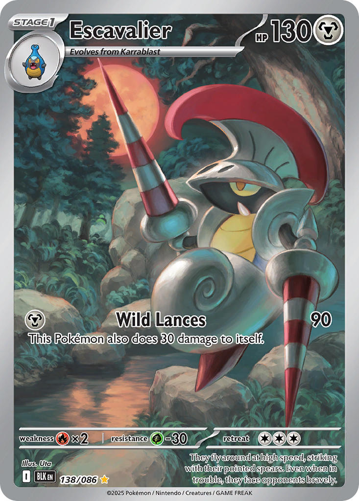 Escavalier⁣ - Black Bolt⁣ (Illustration Rare)⁣ [138] English / Near Mint / Normal