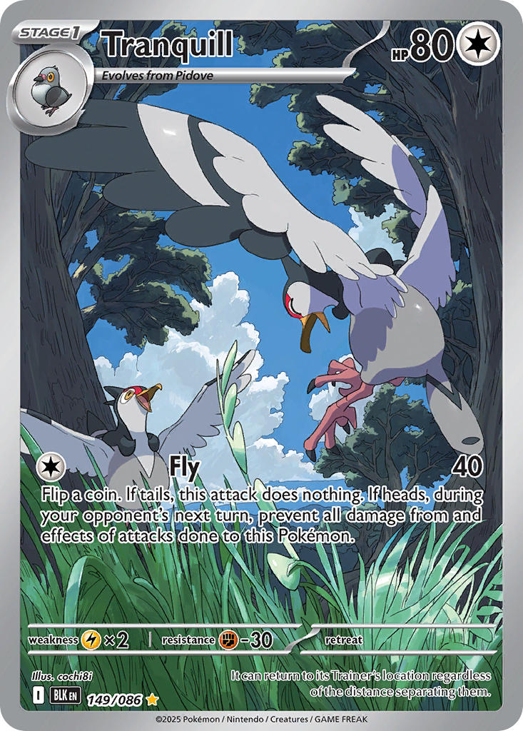 Tranquill⁣ - Black Bolt⁣ (Illustration Rare)⁣ [149] English / Near Mint / Normal