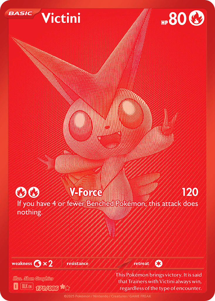 Victini⁣ - Black Bolt⁣ (Secret Rare)⁣ [171] English / Near Mint / Normal