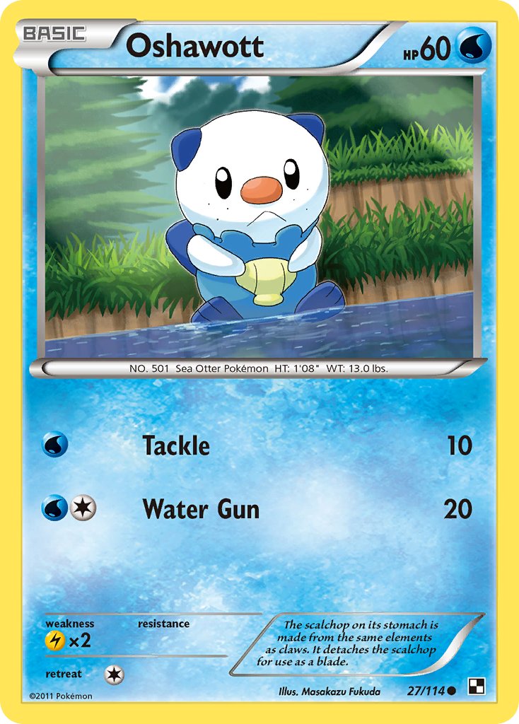 Oshawott - Black & White (Common) [BLW-27] English / Near Mint / Normal