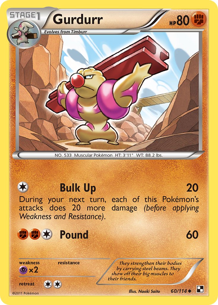 Gurdurr - Black & White (Uncommon) [BLW-60] English / Near Mint / Normal