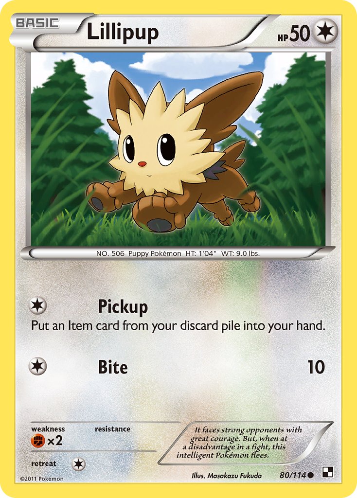 Lillipup - Black & White (Common) [BLW-80] English / Near Mint / Normal