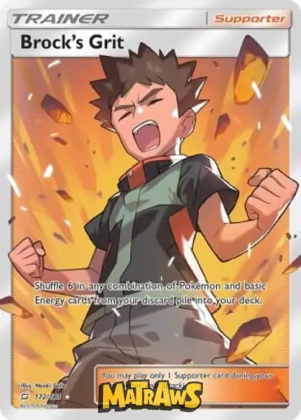 Brock's Grit - Full Art - 172/181 Enkeltkort Team Up 