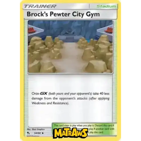 Brock's Pewter City Gym - 54/68 Enkeltkort Hidden Fates 