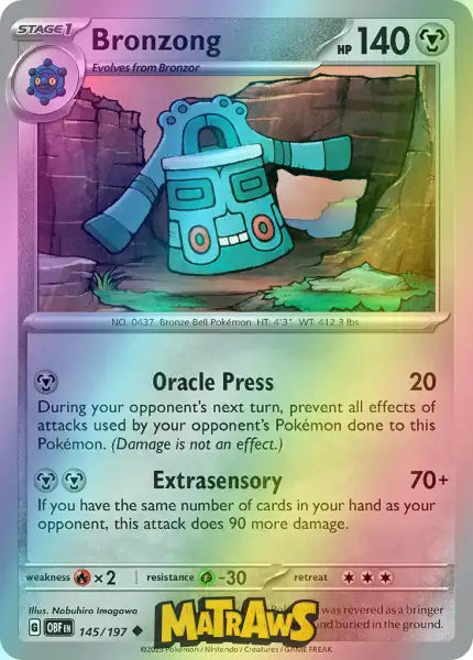 Bronzong - Reverse 145/197 Enkeltkort