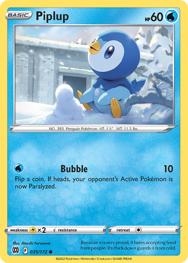 Piplup - Brilliant Stars (Common) [BRS-035] English / Near Mint / Normal