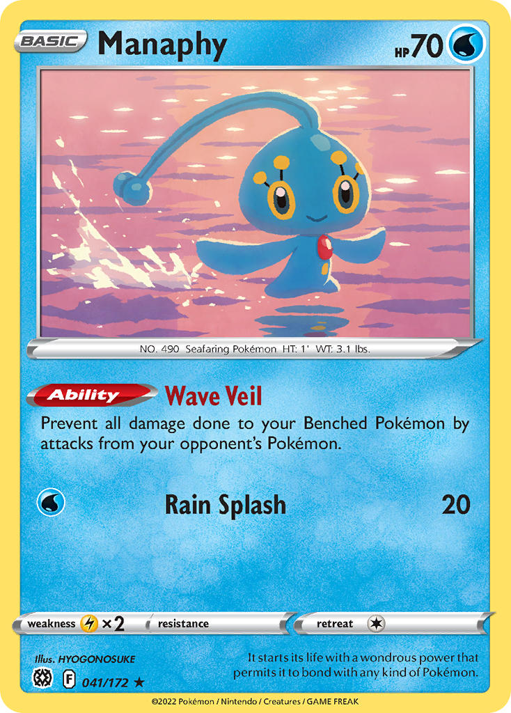 Manaphy - Brilliant Stars (Rare) [BRS-041] English / Near Mint / Normal