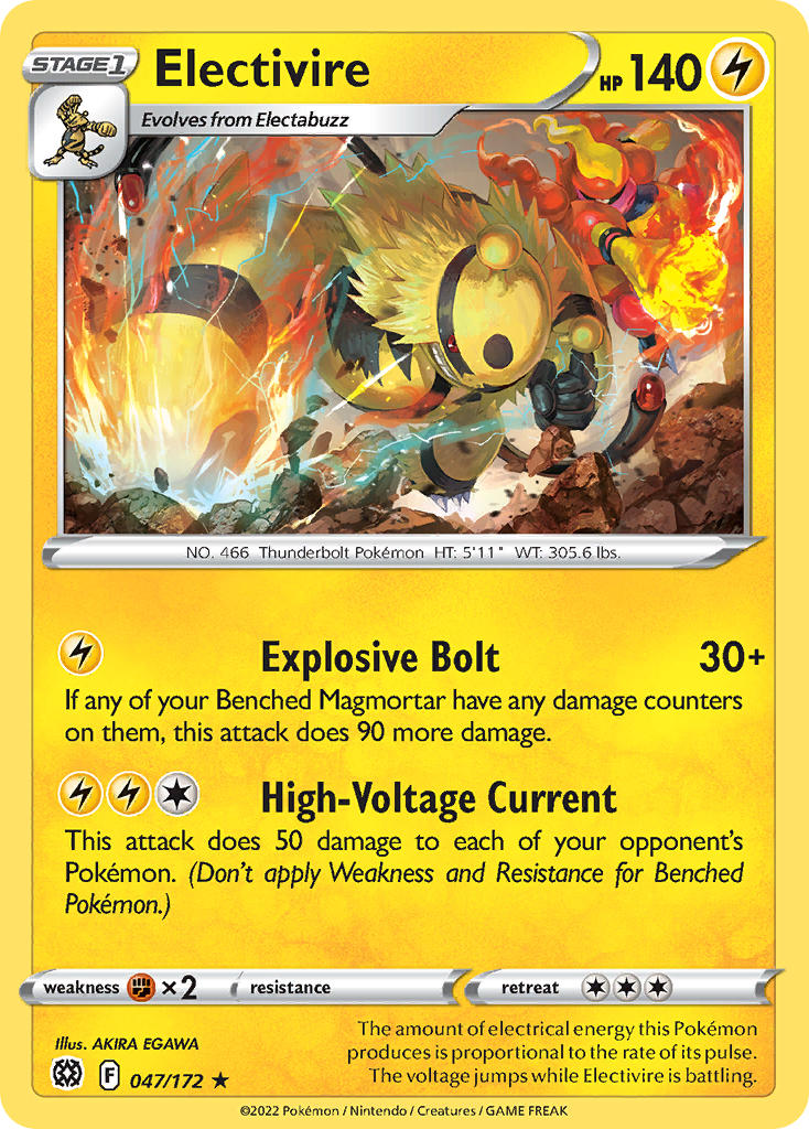 Electivire - Brilliant Stars (Rare) [BRS-047] English / Near Mint / Normal