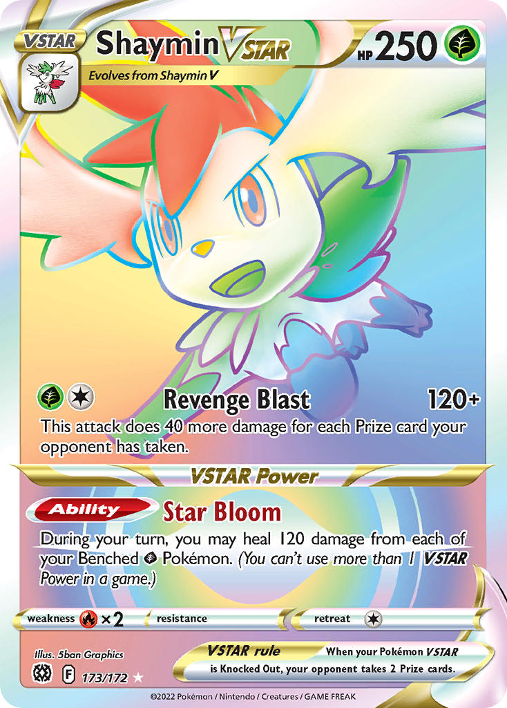 Shaymin VSTAR - Brilliant Stars (Secret Rare) [BRS-173] English / Near Mint / Normal