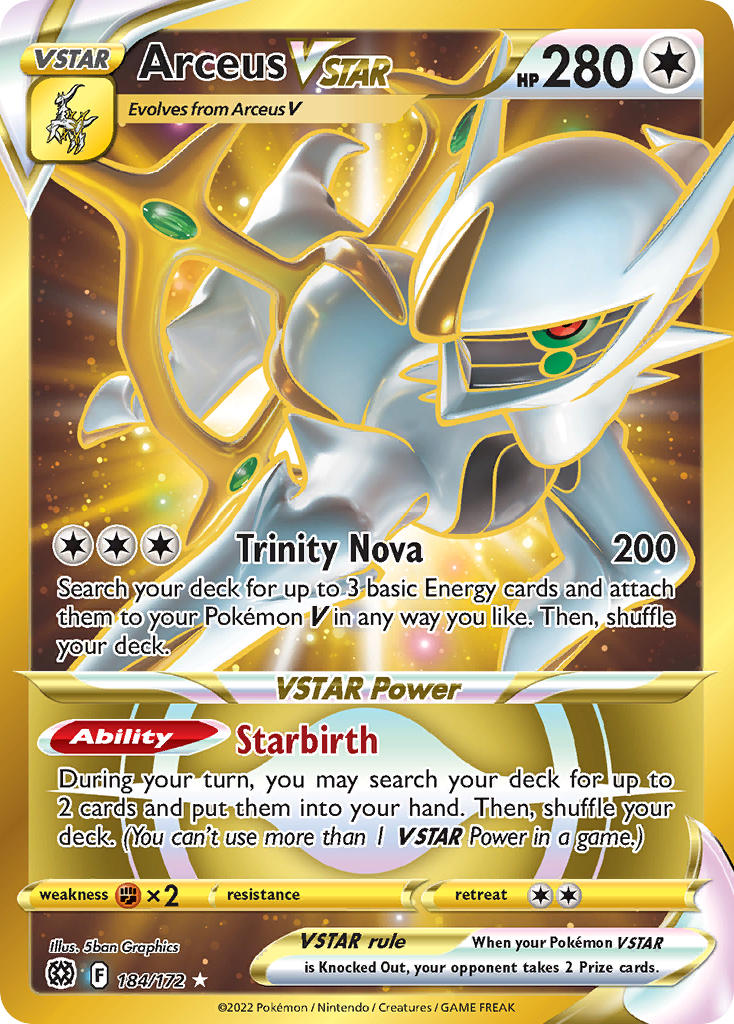 Arceus VSTAR - Brilliant Stars (Secret Rare) [BRS-184] English / Near Mint / Normal