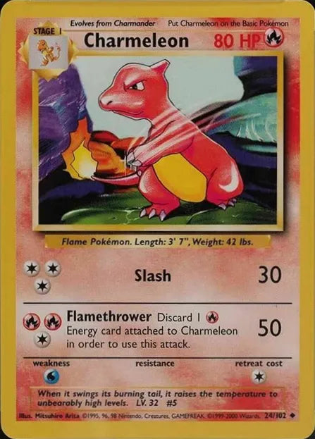 Charmeleon⁣ - Base Set⁣ (Uncommon)⁣ [24] English / Good / Normal
