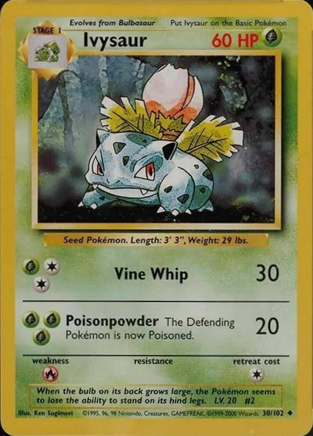 Ivysaur⁣ - Base Set⁣ (Uncommon)⁣ [30] English / Near Mint / Normal