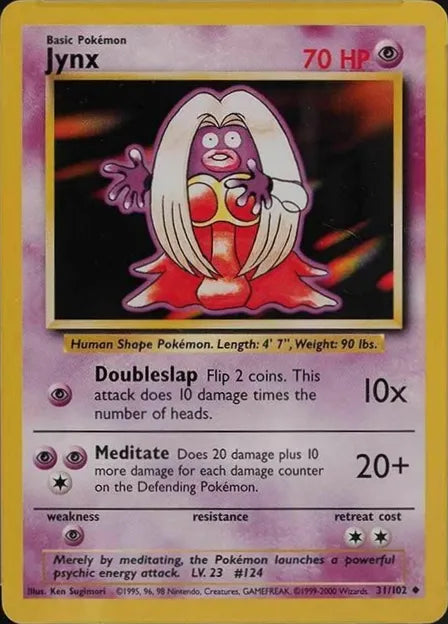 Jynx⁣ - Base Set⁣ (Uncommon)⁣ [31] English / Poor / Normal
