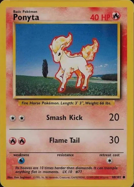 Ponyta⁣ - Base Set⁣ (Common)⁣ [60] English / Good / Normal