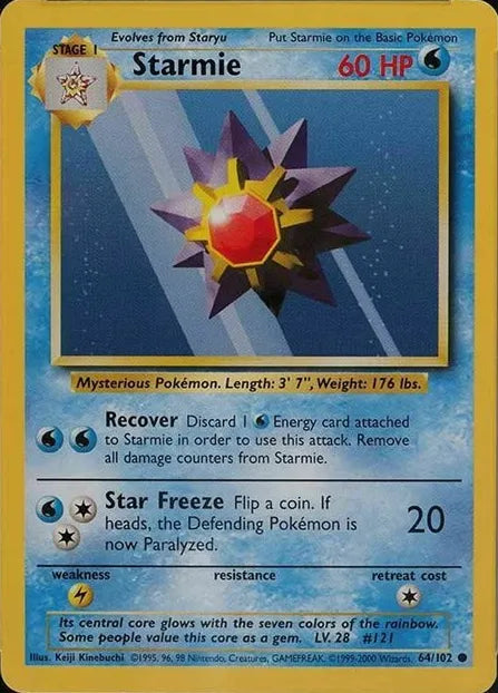Starmie⁣ - Base Set⁣ (Common)⁣ [64] English / Played / Normal