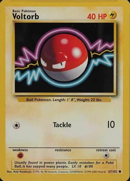 Voltorb⁣ - Base Set⁣ (Common)⁣ [67] English / Played / Normal