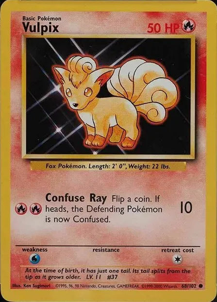 Vulpix⁣ - Base Set⁣ (Common)⁣ [68] English / Played / Normal