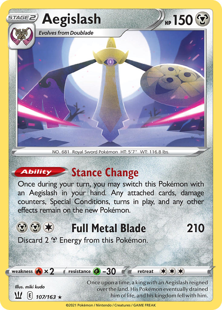 Aegislash - Battle Styles (Holo Rare) [BST-107] English / Near Mint / Normal