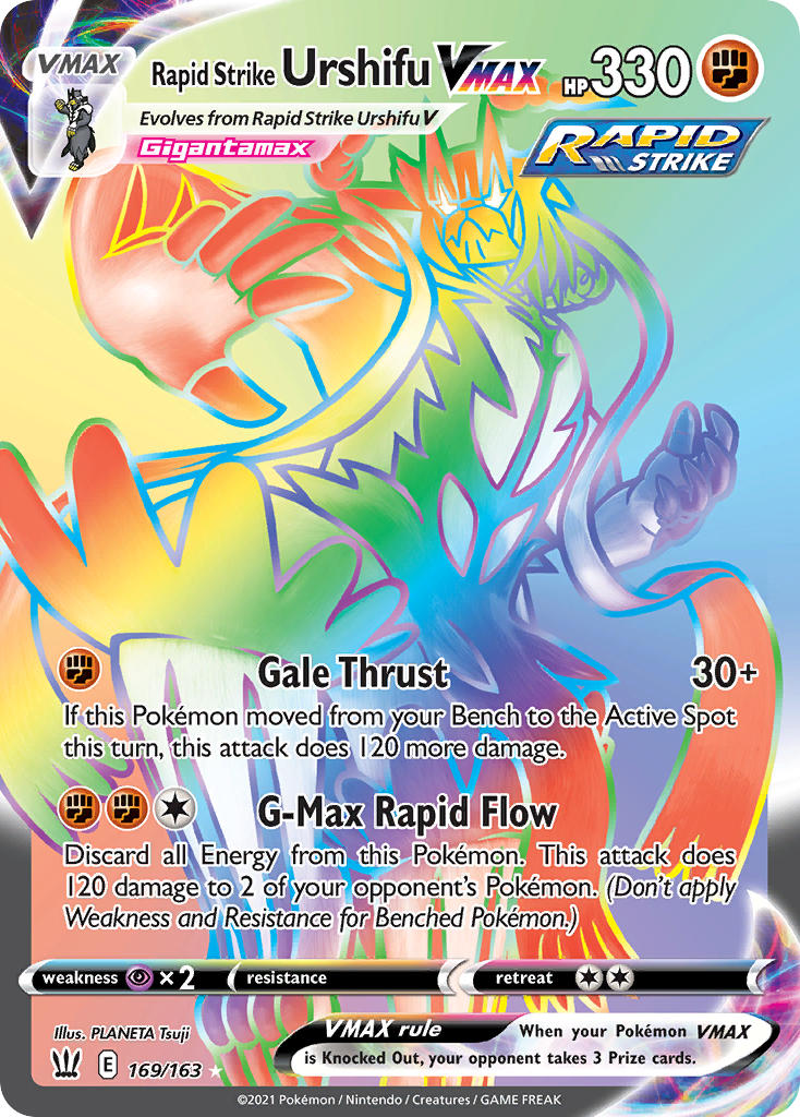 Rapid Strike Urshifu VMAX - Battle Styles (Secret Rare) [BST-169] English / Near Mint / Normal