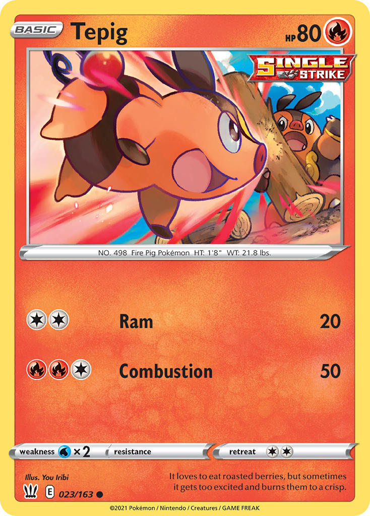 Tepig - Battle Styles (Common) [BST-23] English / Near Mint / Normal