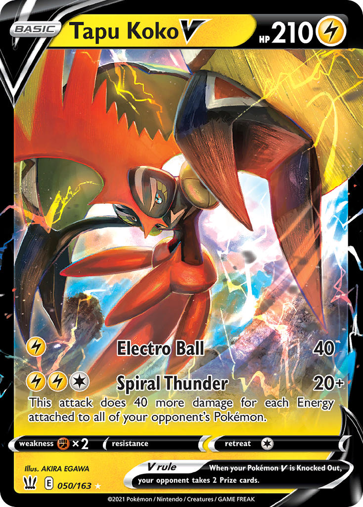Tapu Koko V - Battle Styles (Ultra Rare) [BST-50] English / Near Mint / Normal