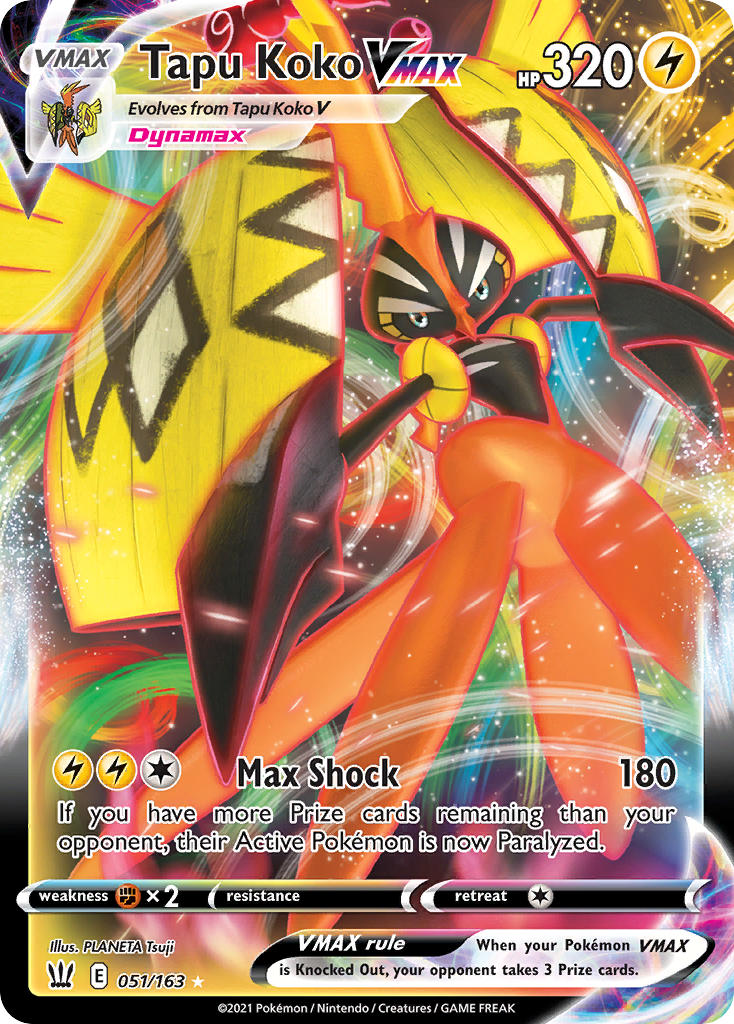 Tapu Koko VMAX - Battle Styles (Ultra Rare) [BST-51] English / Near Mint / Normal