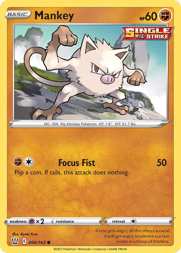 Mankey - Battle Styles (Common) [BST-66] English / Near Mint / Normal