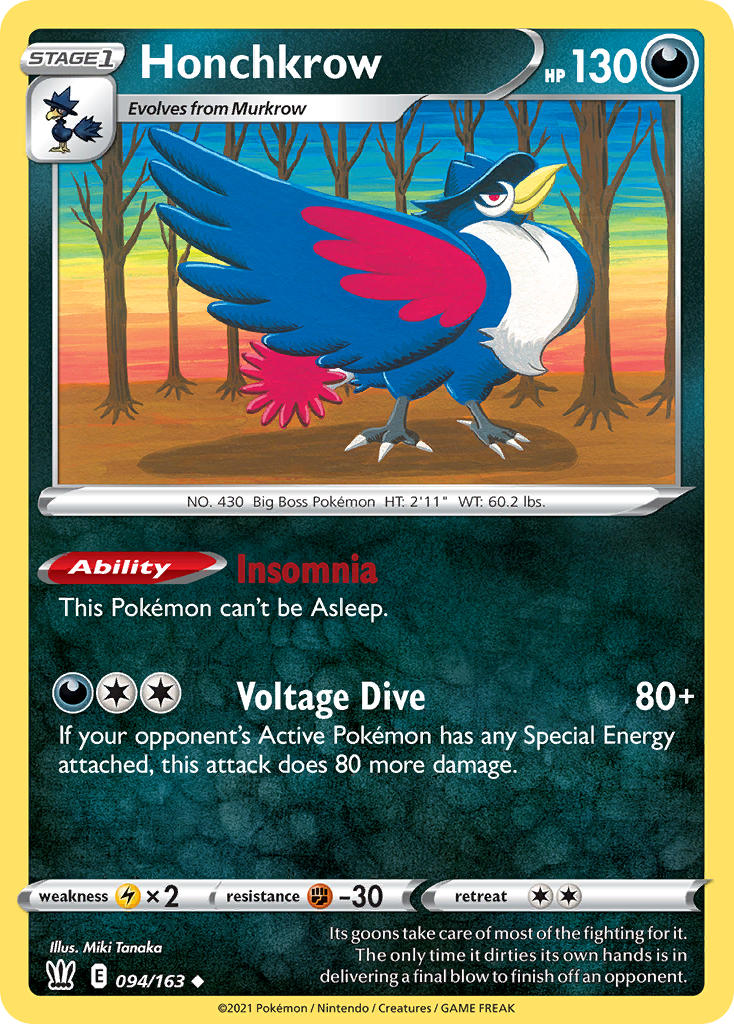 Honchkrow - Battle Styles (Uncommon) [BST-94] English / Near Mint / Normal