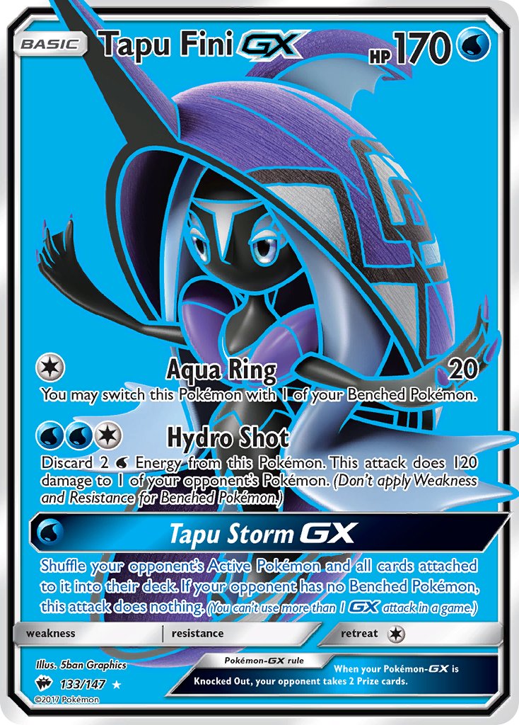 Tapu Fini GX - Burning Shadows (Ultra Rare) [BUS-133] English / Near Mint / Normal