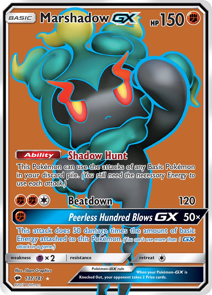 Marshadow GX - Burning Shadows (Ultra Rare) [BUS-137] English / Near Mint / Normal