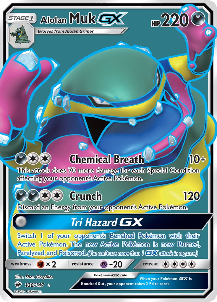 Alolan Muk GX - Burning Shadows (Ultra Rare) [BUS-138] English / Near Mint / Normal