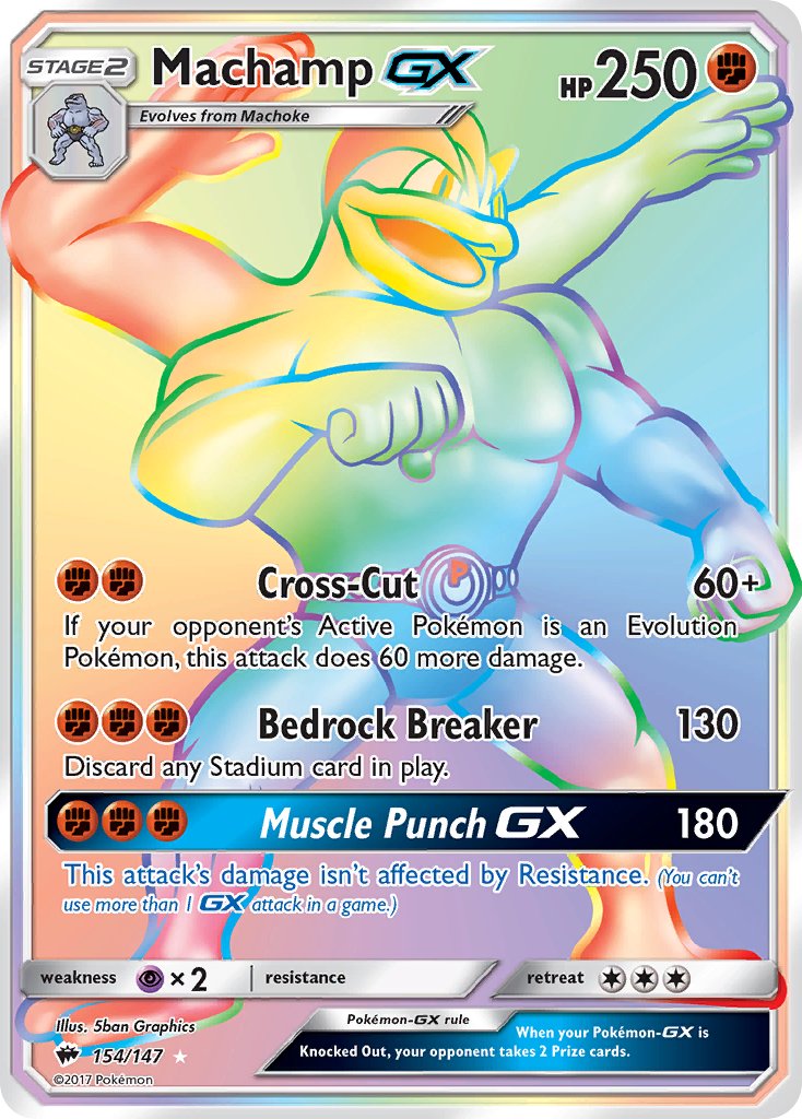 Machamp GX - Burning Shadows (Secret Rare) [BUS-154] English / Near Mint / Normal