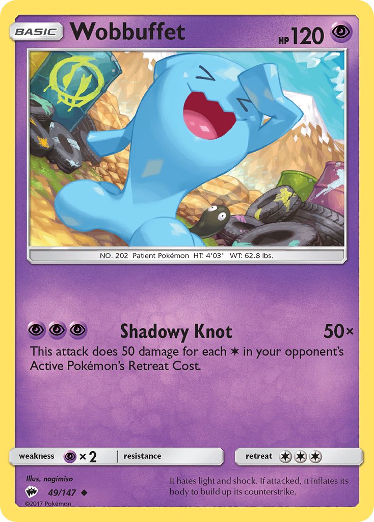 Wobbuffet - Burning Shadows (Uncommon) [BUS-49] English / Near Mint / Normal