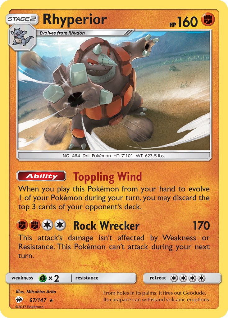 Rhyperior - Burning Shadows (Holo Rare) [BUS-67] English / Near Mint / Normal