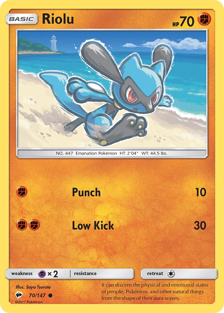 Riolu - Burning Shadows (Common) [BUS-70] English / Near Mint / Normal