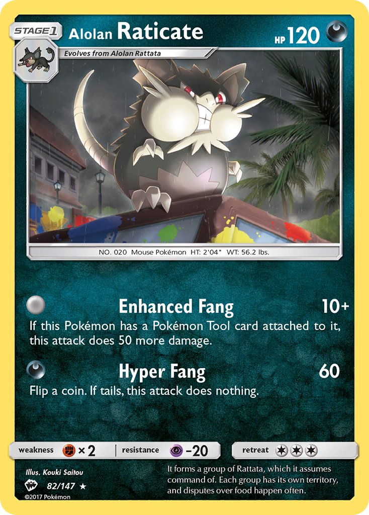 Alolan Raticate - Burning Shadows (Rare) [BUS-82] – Matraws