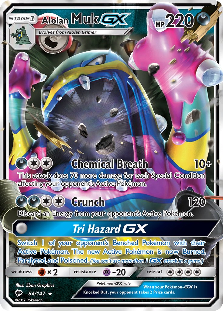 Alolan Muk GX - Burning Shadows (Ultra Rare) [BUS-84] English / Near Mint / Normal