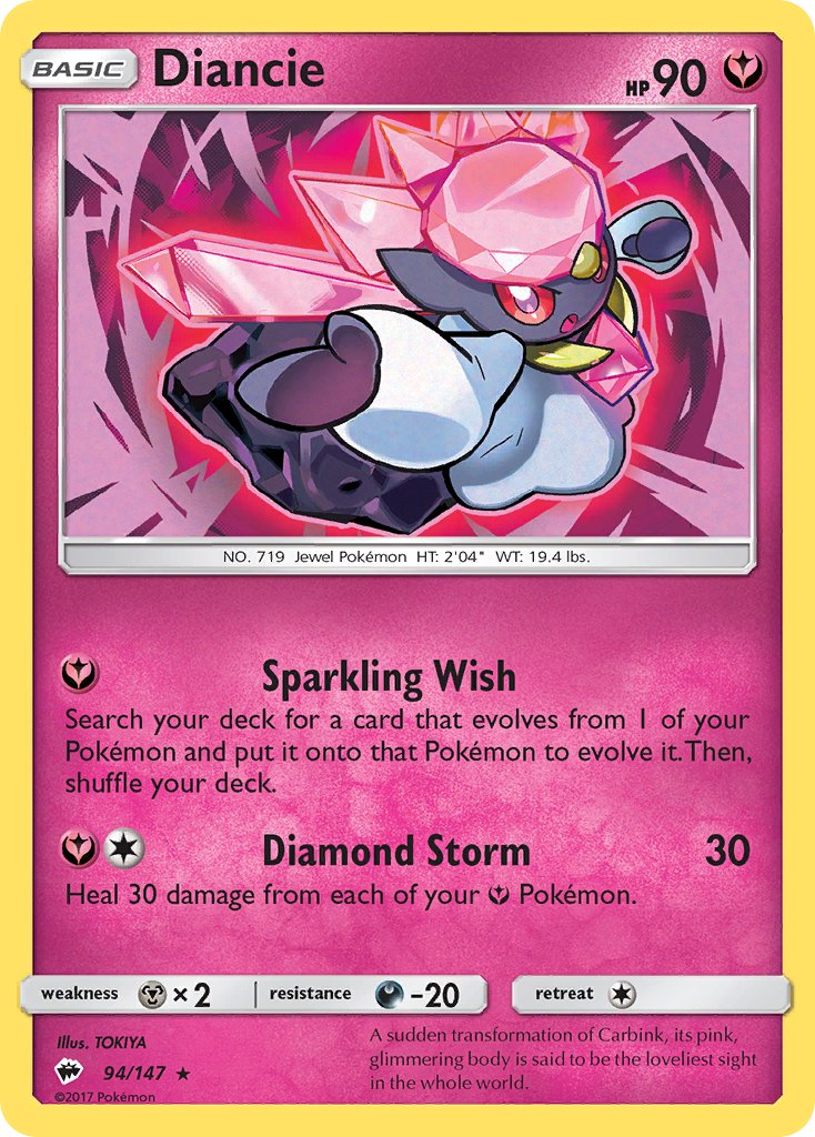 Diancie - Burning Shadows (Holo Rare) [BUS-94] English / Near Mint / Normal