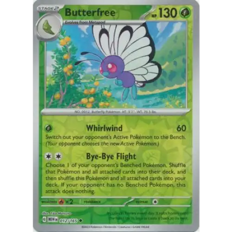 Butterfree - Reverse - 012/165 - Enkeltkort