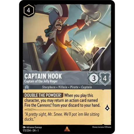 Captain Hook - Captain of the Jolly Roger (Rare) - 173/204