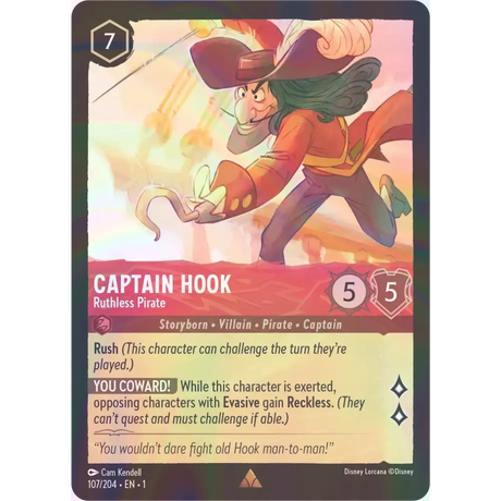 Captain Hook - Ruthless Pirate - Foil (Rare) - 107/204