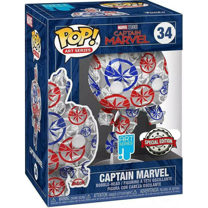 Funko POP! - Art Series: Captain Marvel #34 (inkl. Hard Acrylic Box)